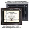 8.5x11 Diploma Frame with Black over Gold Mat or Display 11x14 Document without Mat, UV Protection Acrylic, Mahogany with Gold Beads